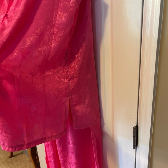 Adonna Pink 2 piece Pajama Sleeveless Button Top and Pants Size Medium - Picture 2 of 9